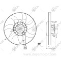 Condenser radiator cooling fan for VW TRANSPORTER VW